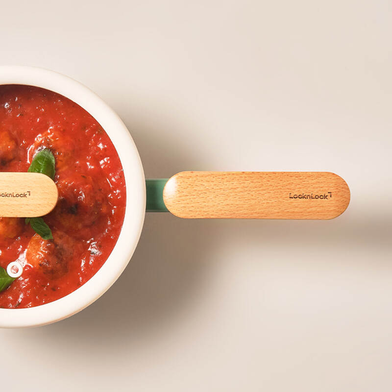 Nồi chống d&iacute;nh LocknLock Suit Sage IH phủ sứ ceramic d&ugrave;ng được bếp từ, bếp gas, bếp hồng ngoại v&agrave; bếp điện image number null